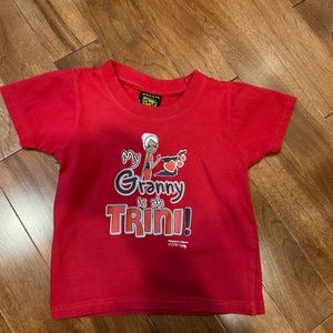 Vibrant Red Short Sleeve Tee Cotton Blend